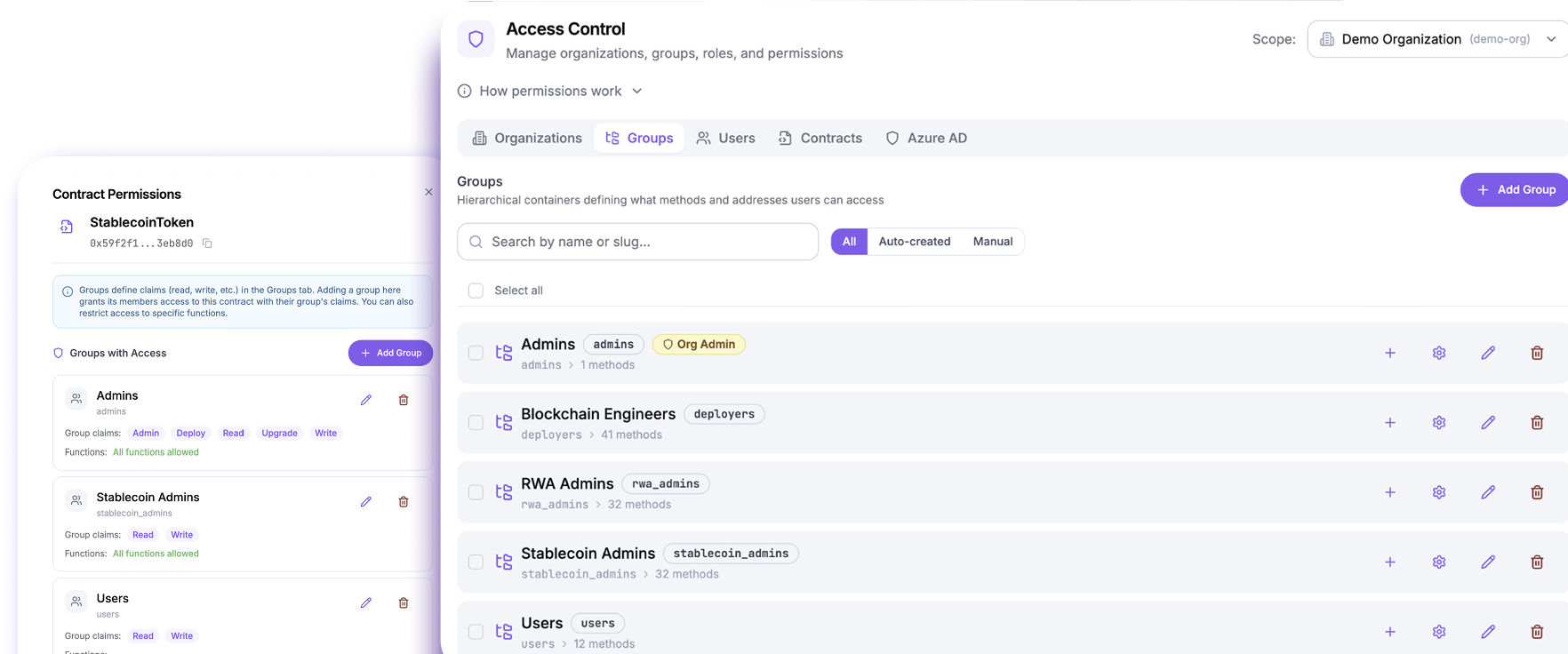 Gateway operator dashboard with access control and compliance workflows